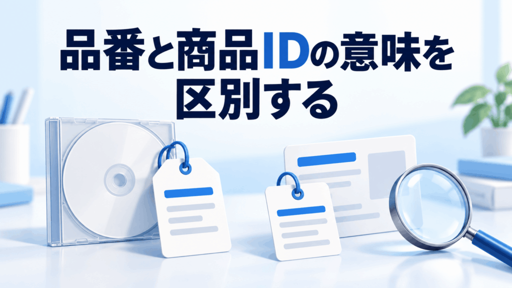 品番と商品IDの意味を区別する