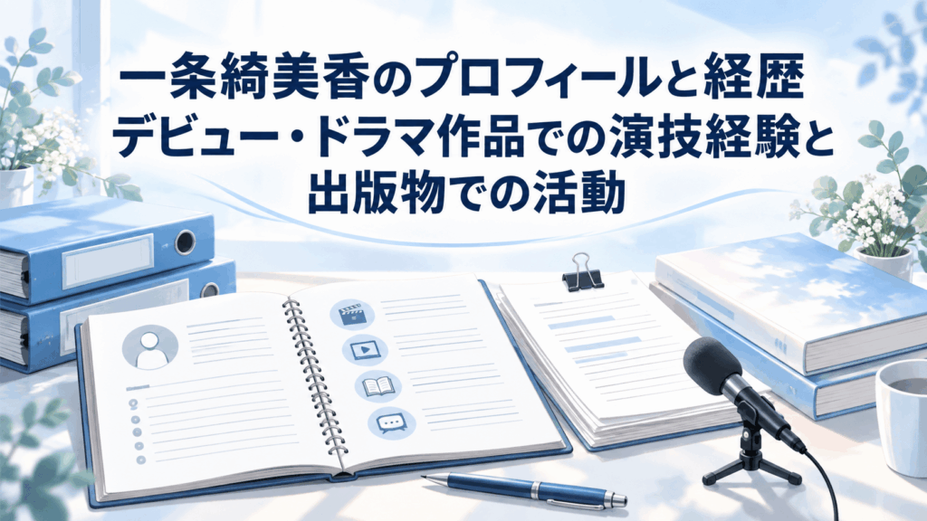 一条綺美香のプロフィールと経歴を紹介する記事のアイキャッチ画像
