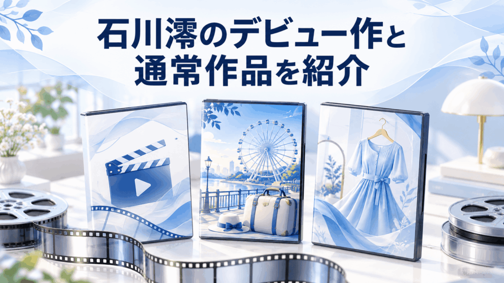 石川澪のデビュー作と通常作品を紹介する映像ケースのイラスト