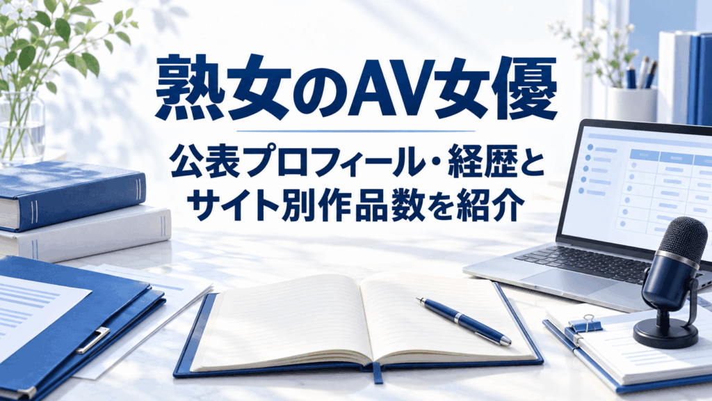 熟女のAV女優の公表プロフィール・経歴とサイト別作品数を紹介
