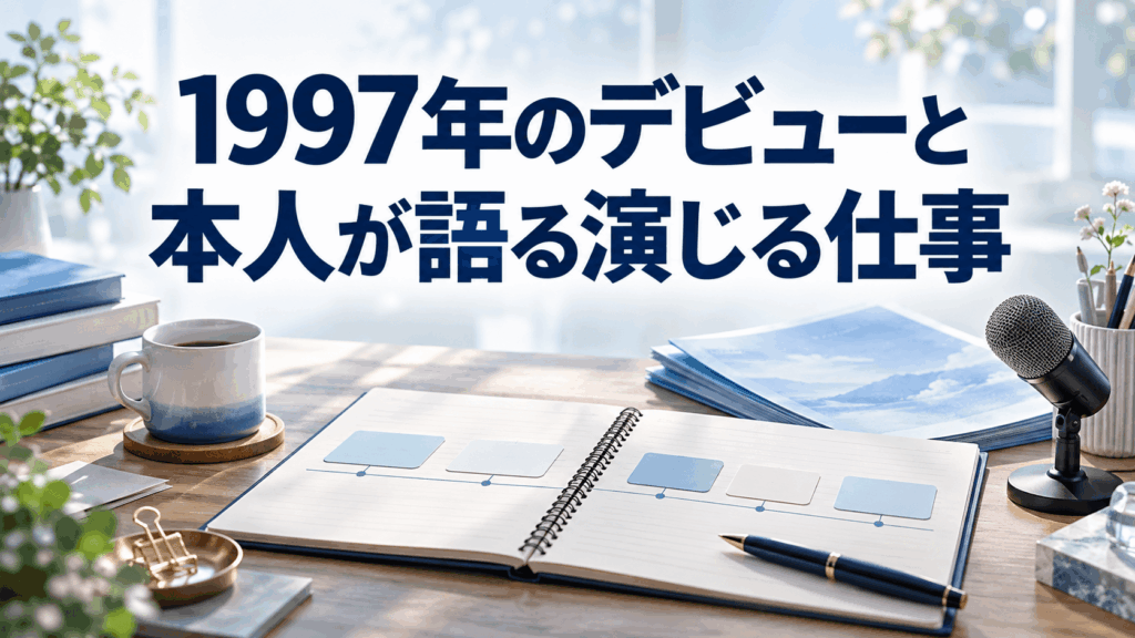 1997年のデビューと本人が語る演じる仕事