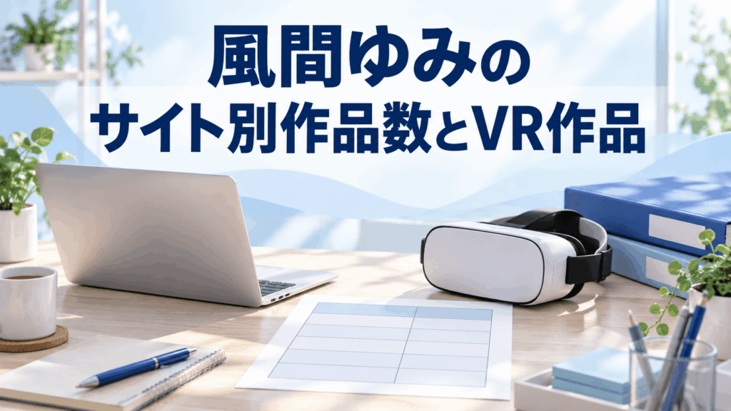 風間ゆみのサイト別作品数とVR作品