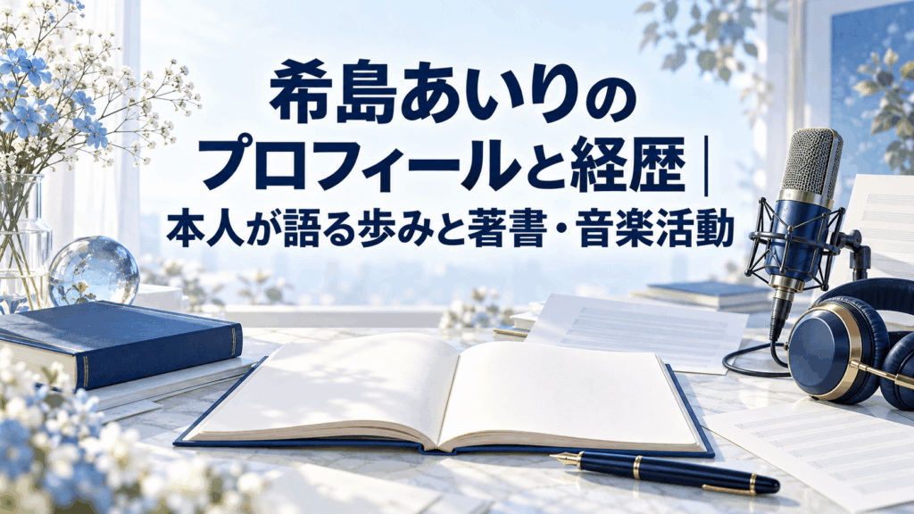 希島あいりのプロフィールと経歴、著書・音楽活動を表す本とマイク