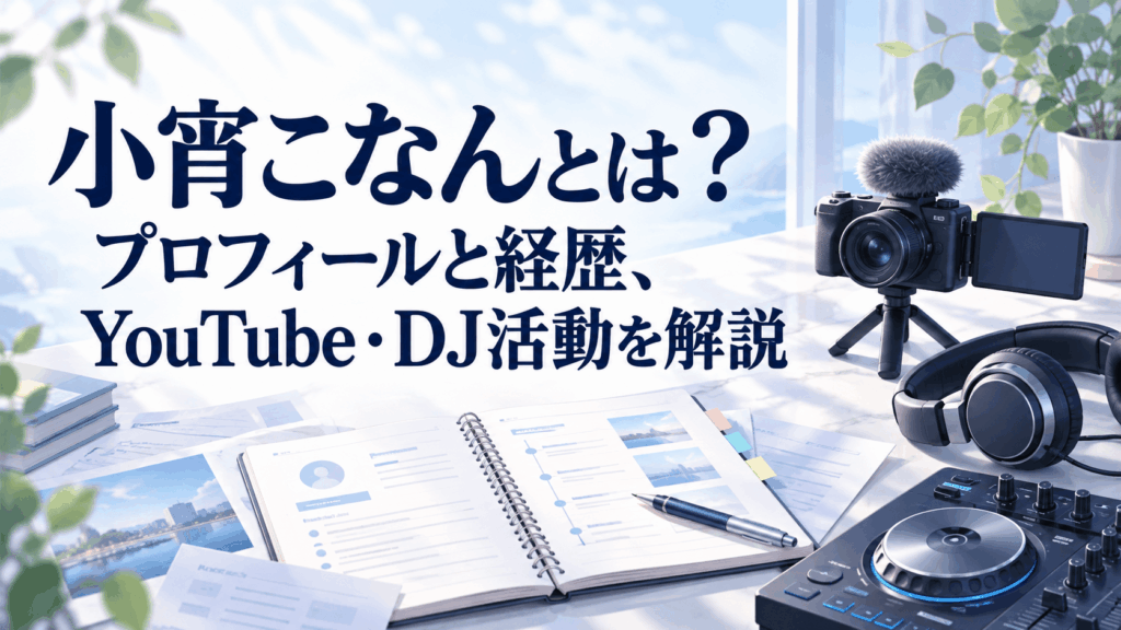 小宵こなんのプロフィールと経歴、YouTube・DJ活動を紹介するイメージ
