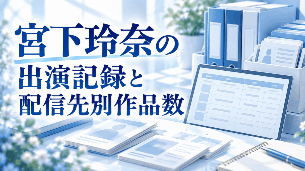 宮下玲奈の出演記録と配信先別作品数