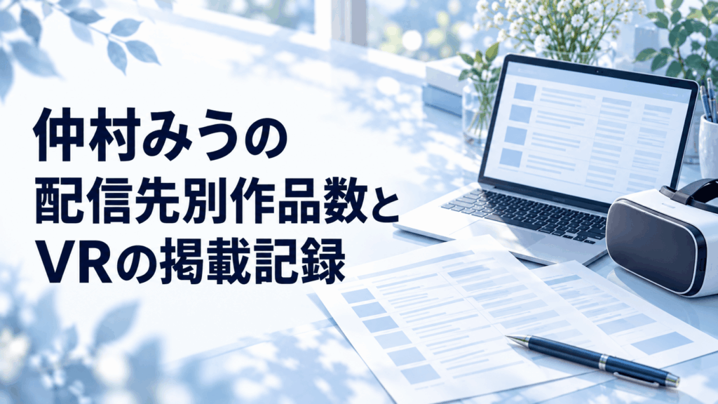 仲村みうの配信先別作品数とVRの掲載記録