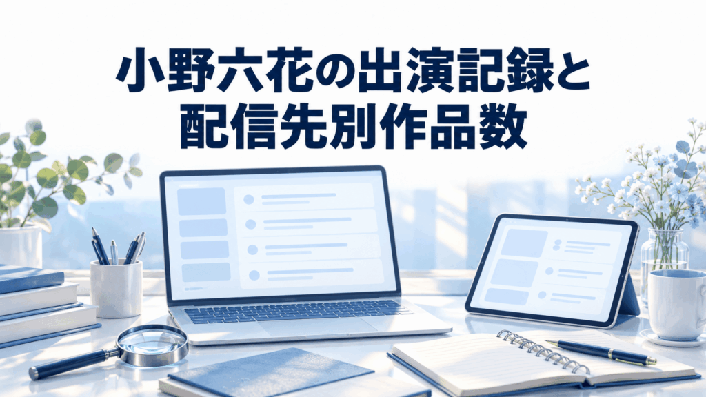 小野六花の出演記録と配信先別作品数
