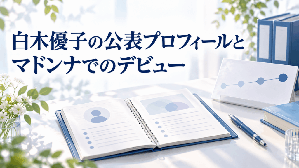 白木優子の公表プロフィールとマドンナでのデビューを紹介するイメージ