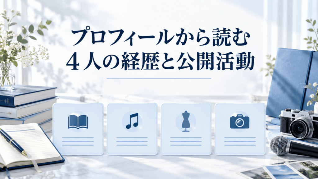 プロフィールから読む4人の経歴と公開活動