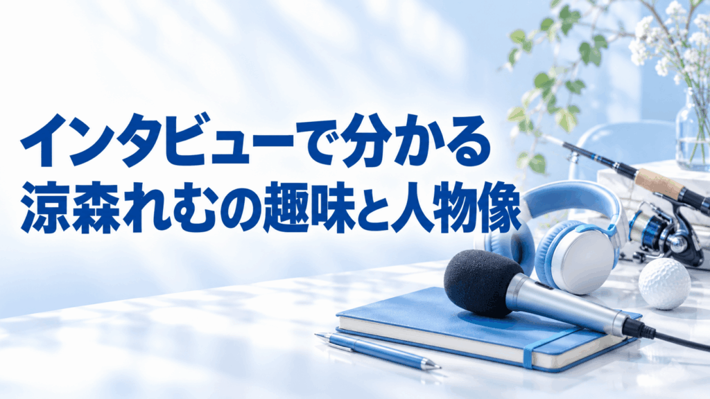 インタビューで分かる涼森れむの趣味と人物像
